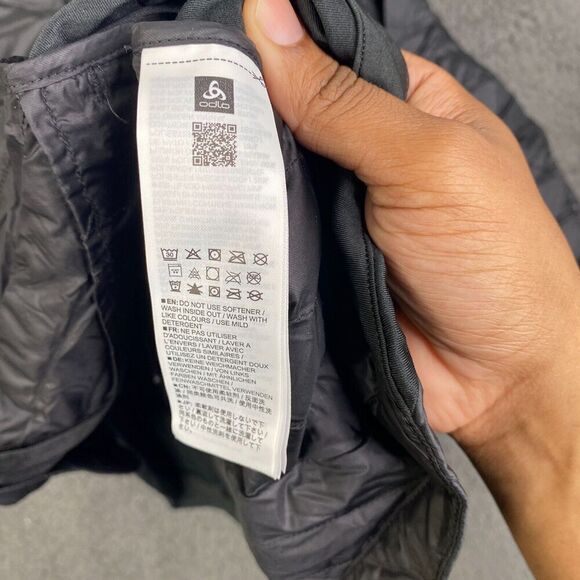 Odlo Puffer Jacket Womens Small Black N-Thermic Hybrid Zip Up - Picture 10 of 13